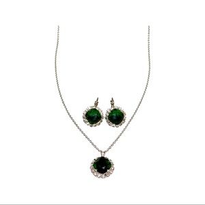 Dark Moss Green Swarovski Jewelry Set